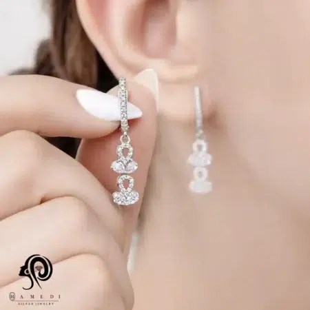 سرویس نقره شیک زنانه زنجیری مدل SIC F28