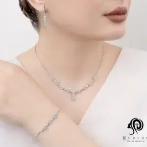 سرویس نقره شیک زنانه زنجیری مدل SIC F29