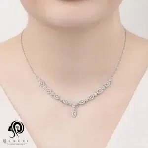 سرویس نقره شیک زنانه زنجیری مدل SIC F29