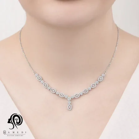 سرویس نقره شیک زنانه زنجیری مدل SIC F29