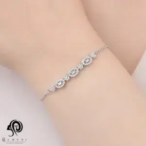 سرویس نقره شیک زنانه زنجیری مدل SIC F29