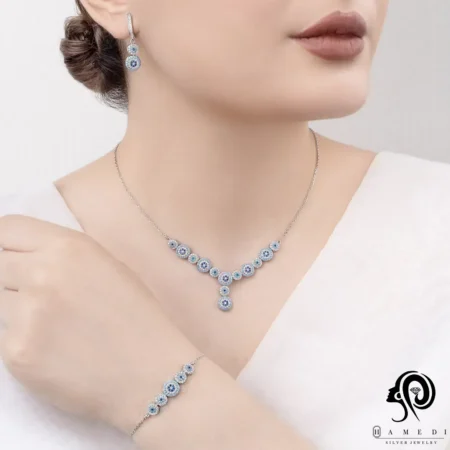 سرویس نقره زنانه چشم نظر مدل SICH B1