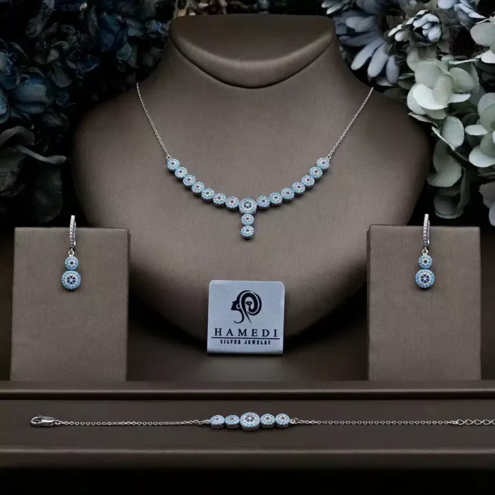 سرویس نقره زنانه چشم نظر مدل SICH B3