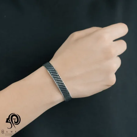 دستبند نقره مردانه بنگل اسپرت مدل BEB T12