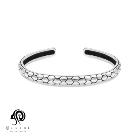 بنگل نقره مردانه طرح ماری مدل BEB T18