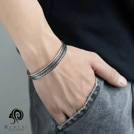 بنگل مردانه نقره ورساچ ترک مدل BEB T22