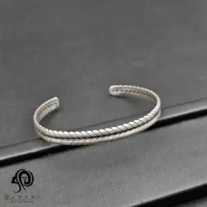 دستبند بنگل نقره مردانه اسپرت مدل BEB T24