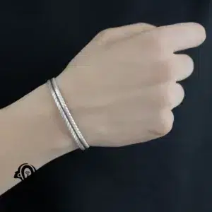 دستبند بنگل نقره مردانه اسپرت مدل BEB T24