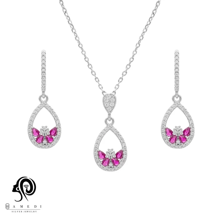 نیم ست زنانه نقره اسپرت رنگی مدل NI A17