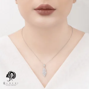 نیم ست نقره زنانه جواهری مجلسی مدل NI F18