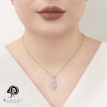 نیم ست نقره زنانه مجلسی جواهری مدل NI K14