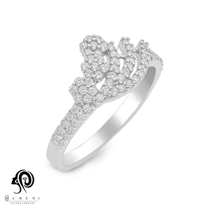 انگشتر نقره زنانه مجلسی ظریف مدل RI F30