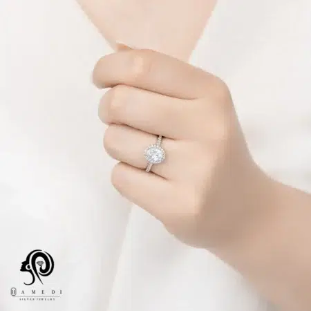 انگشتر نقره زنانه مجلسی ظریف مدل RI R163