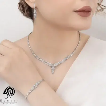 سرویس نقره شیک زنانه مجلسی مدل SI B55
