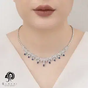 سرویس زنانه نقره رنگی مجلسی مدل SI F64