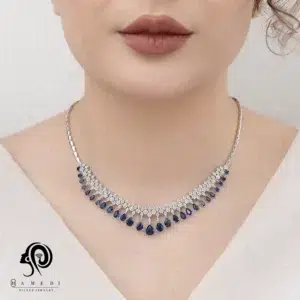سرویس زنانه نقره رنگی مجلسی مدل SI F67