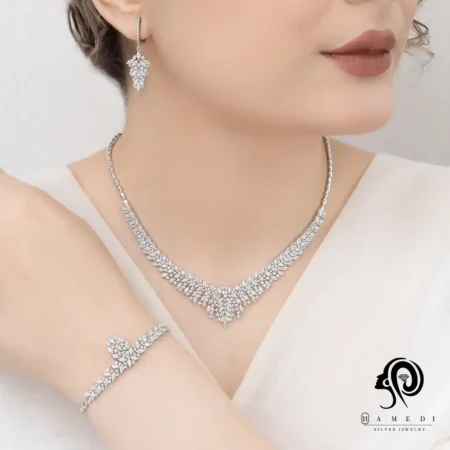 سرویس نقره شیک زنانه مجلسی مدل SI K11