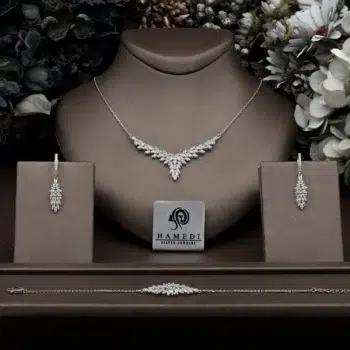 سرویس نقره شیک زنانه مجلسی مدل SIC E25