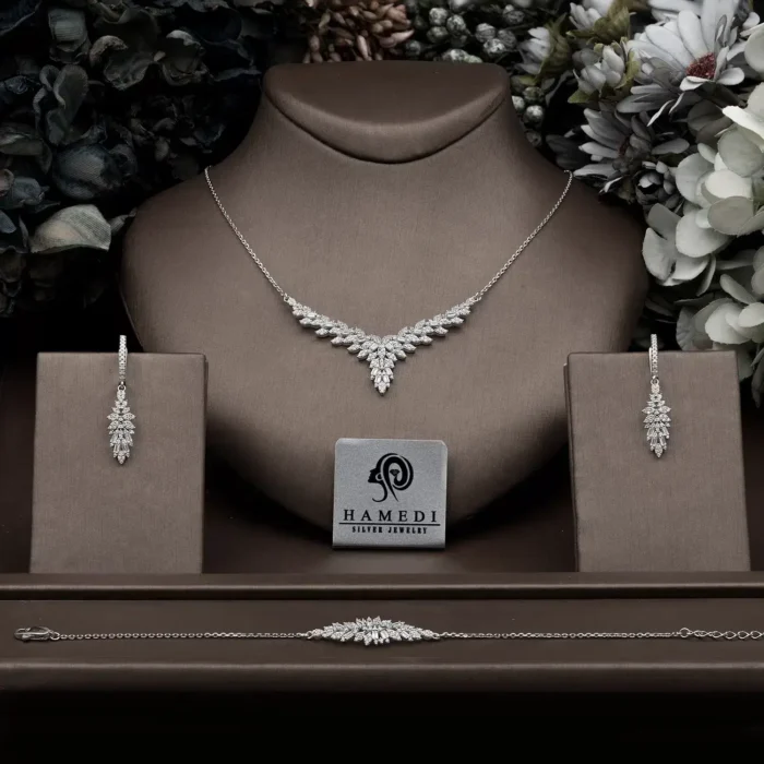 سرویس نقره شیک زنانه مجلسی مدل SIC E25