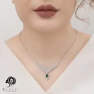 سرویس زنانه نقره زنجیری رنگی مدل SIC R1