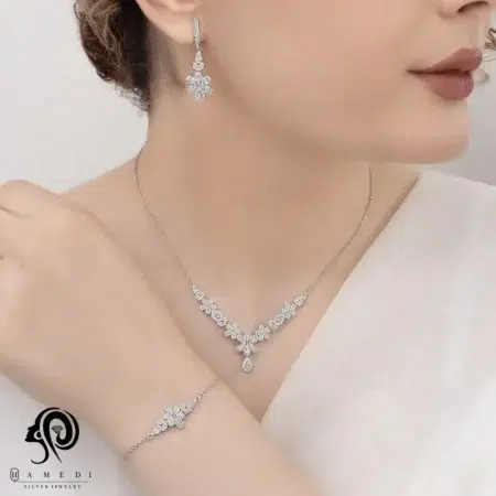 سرویس نقره شیک زنانه مجلسی مدل SIC S5