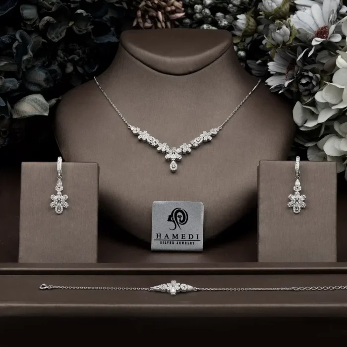 سرویس نقره شیک زنانه مجلسی مدل SIC S5