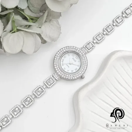 ساعت زنانه نقره مجلسی شیک مدل WI E14 B1