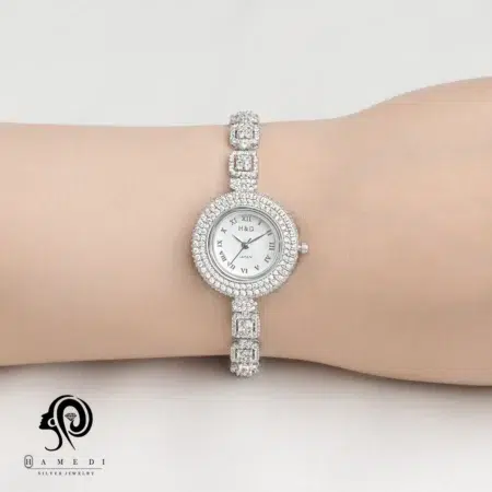 ساعت زنانه نقره مجلسی شیک مدل WI E14 B1