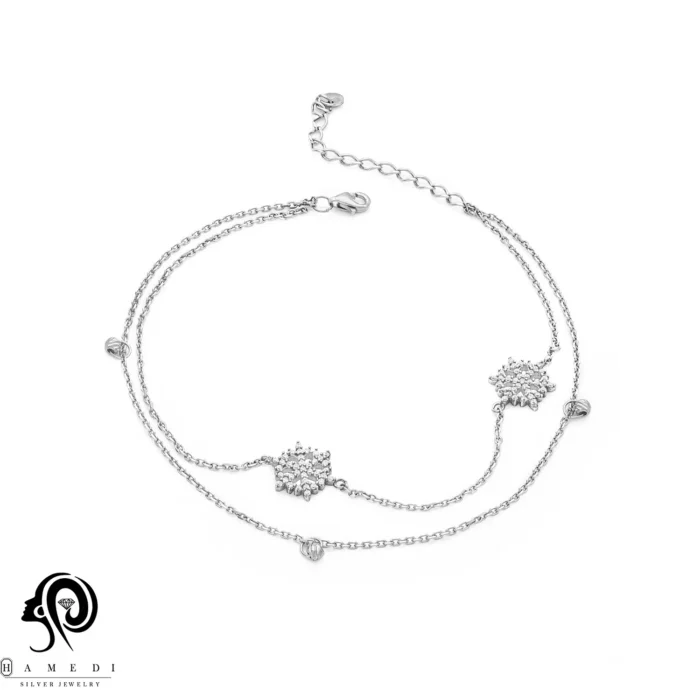 پابند نقره زنانه دونه برف مدل AE B21