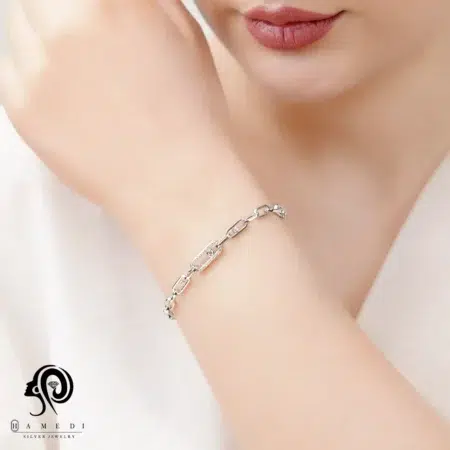 دستبند مسیکا نقره زنانه اسپرتی مدل BE B28
