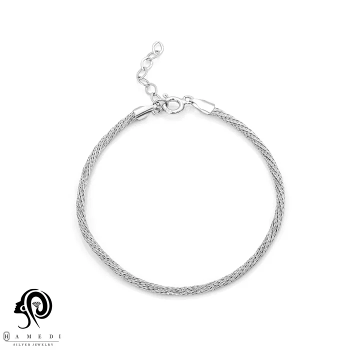 دستبند نقره زنانه طنابی اسپرتی مدل BE T3