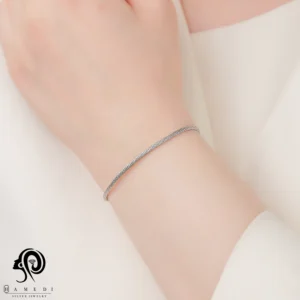 دستبند نقره زنانه طنابی اسپرتی مدل BE T3