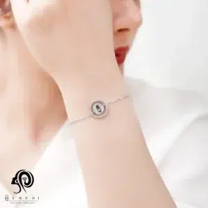 دستبند مسیکا نقره زنانه اسپرتی مدل BEC C8