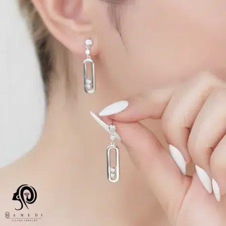 گوشواره نقره زنانه مسیکا اسپرتی مدل EE B115