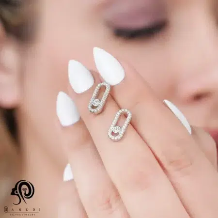 گوشواره نقره زنانه مسیکا اسپرتی مدل EE B116