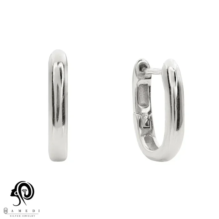 گوشواره نقره زنانه ساده اسپرتی مدل EE T19