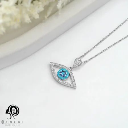 گردنبند نقره زنانه چشم نظر مدل MI B59