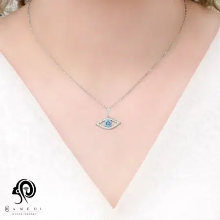 گردنبند نقره زنانه چشم نظر مدل MI B59