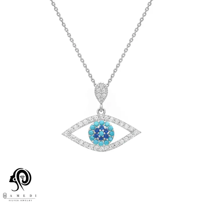 گردنبند نقره زنانه چشم نظر مدل MI B59