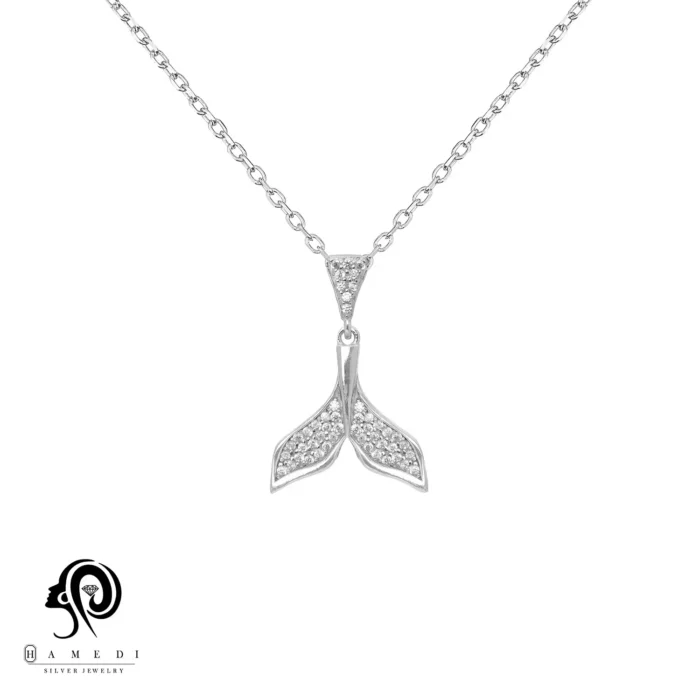گردنبند نقره زنانه بال نهنگ مدل MI B65