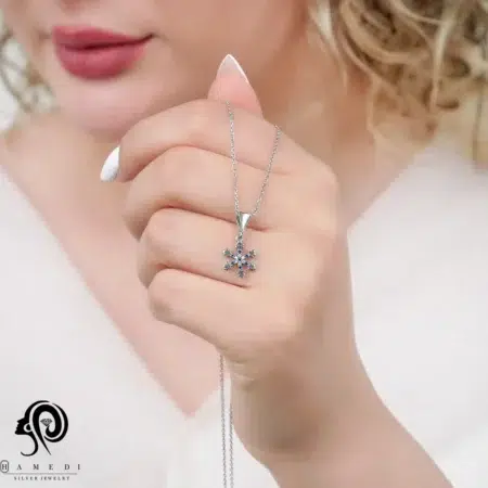 گردنبند نقره زنانه چشم نظر مدل MIH B14