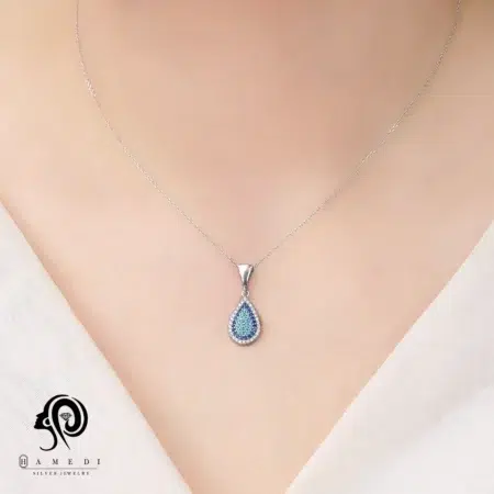 گردنبند نقره زنانه چشم نظر مدل MIH B16