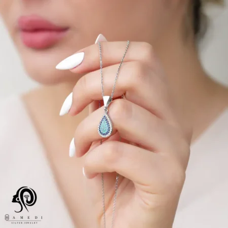 گردنبند نقره زنانه چشم نظر مدل MIH B16