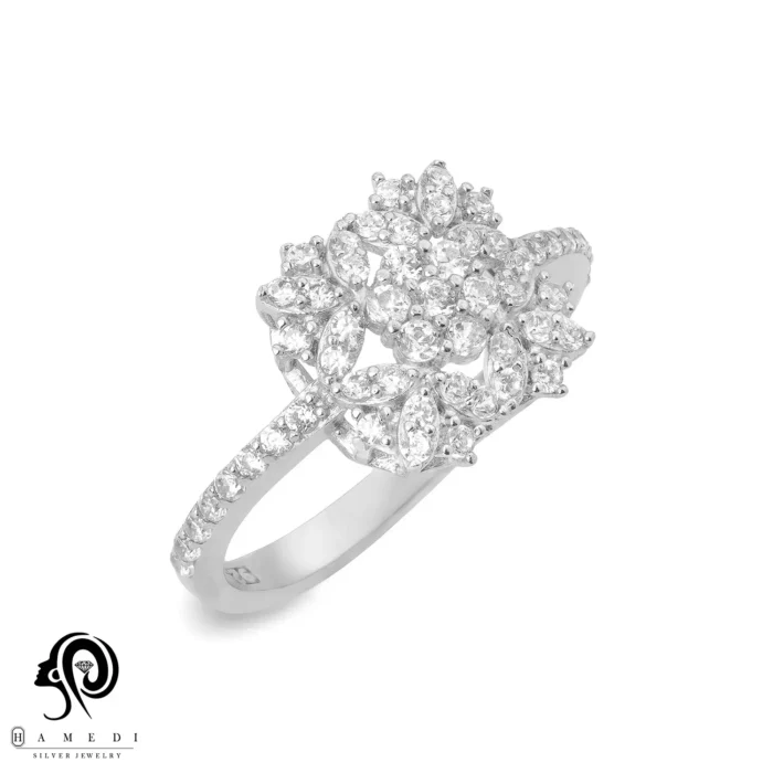 انگشتر نقره زنانه فلاور اسپرت مدل RI F56