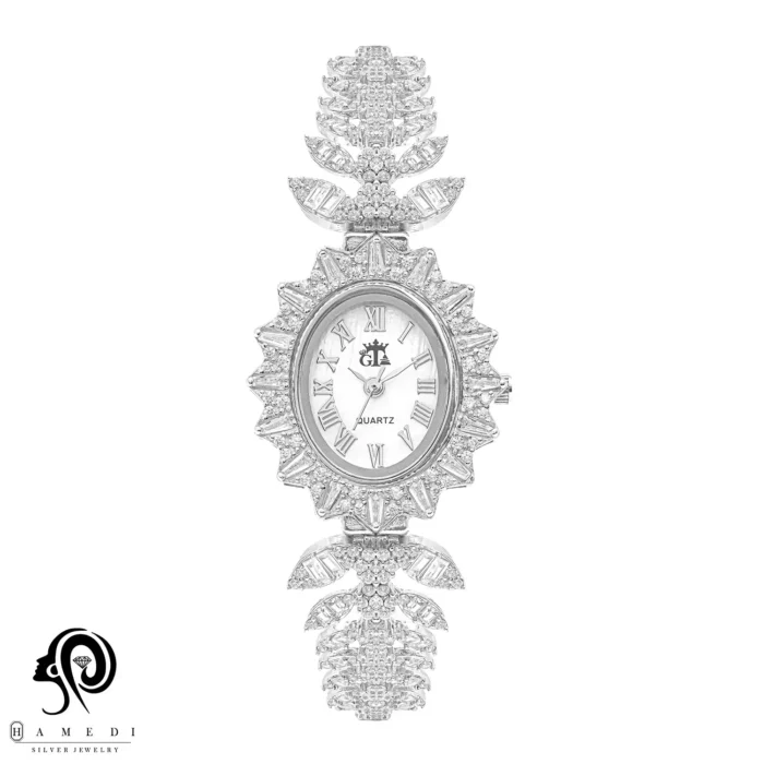 ساعت نقره زنانه فلاور مجلسی مدل WI F4 G1