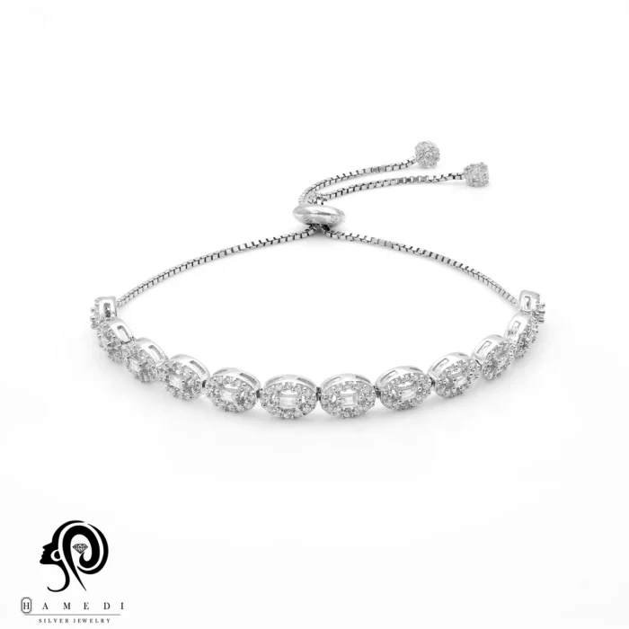 دستبند نقره زنانه آسانسوری مدل BIE E1