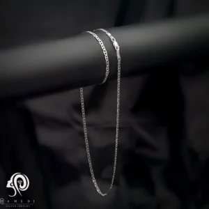 گردنبند نقره مردانه طرح T مدل KEM T26 L