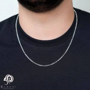 گردنبند نقره مردانه مجلسی زنجیری KEM T28 L