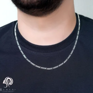گردنبند نقره مردانه فیگارو مدل KEM T30 L