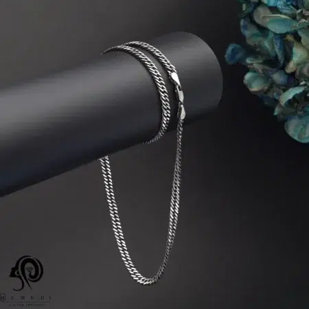 گردنبند کارتیر نقره مردانه مدل KEM T66 L